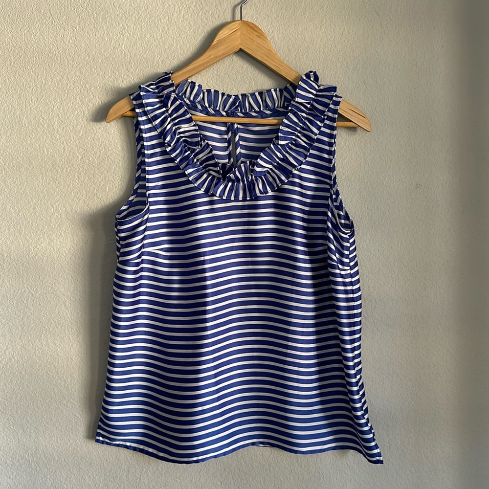 RUFFLE TRIM SHELL shirt from Talbots